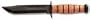 US Army Fighting Knife, Brown Leather Sheath, 7 in., Plain