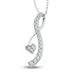 ZALES Journey Diamond Pendant with Heart Accent in 10K White Gold 1/5 CT. T.W. promotional items