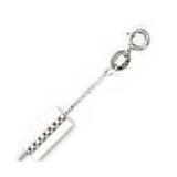 14k White Gold 20 Inch X .8 mm Box Chain Necklace - O Ring Clasp