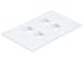 Monoprice 1-Gang Wall Plate for Keystone - 4-Port, 4.5