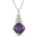 ZALES Cushion-Cut Amethyst Pendant in Sterling title=