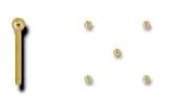 9 karat gold nose pin with 1mm ball end