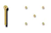 14 karat gold nose pin with ball end