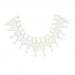 Embroidered Neckline Floral Lace Collar Venise Sewing Applique Trimmings - White, 25cmx10cm
