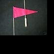 Bicycle Safety Flag PINK Pennet with Axel Bracket Mount by ATV Safety Flags and Mounts