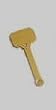 RING TAGS SINGLE END RECTANGULAR 5/8 GOLD PVC BOX OF 1000