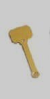 RING TAGS SINGLE END RECTANGULAR 5/8 GOLD PVC BOX OF 1000