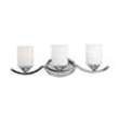 Lighting Fixtures item: Quoizel EI8603C Ellis 8-Inch Bath Bar with Three Lights with White Opal Etched Glass, Polished Chrome Finish