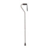 Drive Medical Heavy Duty Offset Handle Canes for Tall Adult, Silver - 6 ea