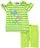Baby Ziggles Little Girls' Toddler "Stripy Glitter Butterflies" 2-Piece Outfit - lime, 2t