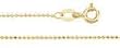 14K Yellow Gold Solid Bead Chain - Length: 16"