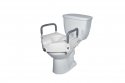 Drive Medical Deluxe Elevated Raised Toilet Seat with Removable Padded Arms, White