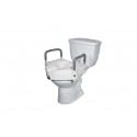 Drive Medical Deluxe Elevated Raised Toilet Seat with Removable Padded Arms, White
