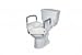 Drive Medical Deluxe Elevated Raised Toilet Seat with Removable Padded Arms, White