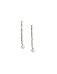 3.32 Cts. Platinum Diamond Cushion Cut Drop Earrings