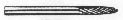 1/8 Shank Carbide Burr. SF-42. Tree Shape with Radius End
