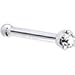 14k White Gold 1.5mm Diamond (0.015 cttw) Nose Bone 18 Gauge