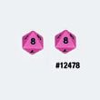 Pink Opaque D8 Dice 2ea
