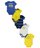 Nautica Baby Boys' Newborn Five-Pack Bodysuits, Blue, 3-6 Months
