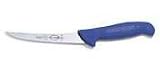 F. Dick Ergogrip Boning Knife, 5'' blade, curved, semi-flexible, high carbon steel, black plastic