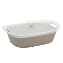 CorningWare Etch 2-1/2-Quart Square Dish with Glass Cover in Sand