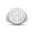 ZALES Sterling Silver Men's Signet Ring (3 Initials) other