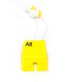 Square Universal Headset Cord Winder Organizer (Yellow) for Lg cell phone