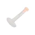 Bioflex Labret Style Nose Stud Ring 5mm Post Flesh Colored 2mm Flat Disc 16G