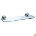 Twilight Series Glass Shelf, Brushed Stainless Steel - 18