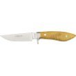 Camillus Carbonitride Titanium Fixed Blade OVB Knife with Maple Handle and Leather Sheath, 9-Inch
