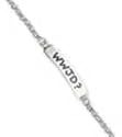 Sterling Silver WWJD ID Bracelet