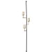 Thomas O'Brien Ziyi Tension Pole Lamp in Bronze and Hand-Rubbed Antique Brass with Natural Paper Shades by Visual Comfort TOB1013BZ/HAB-NP