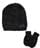 Fashion Cuties Baby Girls' "Sparkle Bow" Beanie &amp; Mittens Set - black, one size