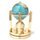 Childrens Toyshop  Toys : 4" Galleon Gemstone Globe w/ Triple Clock & Thermometer Stand // Color: CARIBBEAN BLUE / GOLD