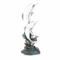 Silver Dolphin Statue