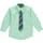 Aqua by Enrico Rossini Big Boys' "Zip Tie" Dress Shirt Set - mint, 8