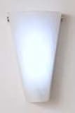 Its Exciting Lighting White Frosted Marbleized Glass Conical EZ Sconce