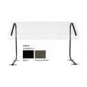 Economy Sneeze Guard - Portable - 36in - Antique Silver