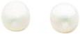 14K Yellow Gold Cultured Pearl Stud Earrings New