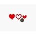 3 Way Heart Tanning Stickers 1000 CT Roll