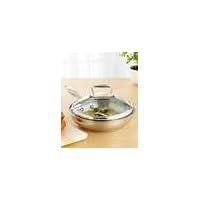 Tools of the Trade Belgique Stainless Steel Covered Frying Pan, 9.5'