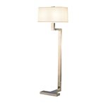 53 Antique Silver Floor Lamp with Fabric Shade by Robert Abbey 147