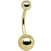 14 Gauge Curved Barbell Belly Ring 7/16