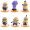 Despicable Me 2 The Minions Role Figure Display Toy PVC 6Pcs Set 4cm/1.6
