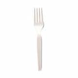 Plastic Medium-Weight Forks, White, Box Of 100
