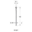 リューター 精密加工用超硬カッター ラウンド（スパイラルカット） K1021