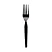 DISPOZ-O Omega Bulk Cutlery Heavyweight Black Plastic Forks