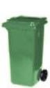 Wheelie Bin - Green - 120L - Free Delivery