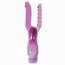 Aphrodisia Purple Jelly Waterproof Multispeed Vibrating Vagina Anal Dual Vibrator Sex Toy For Women [As on picture]