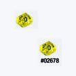 Yellow Transparent D10 Dice 2ea